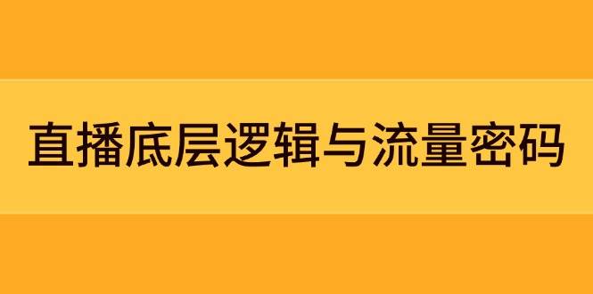 直播底层逻辑与流量密码：定位模型+案例拆解，急速流承接与数据优化全攻略-极光网创