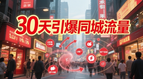 30天引爆同城流量：团购篇 认知篇 流量篇 来客篇 达人篇 老板人设IP篇 投流篇-极光网创