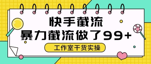 快手暴力截流玩法,全自动无需人工,每日单号50+精准客资【揭秘】-极光网创
