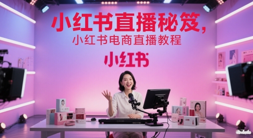 小红书直播秘笈，小红书电商直播教程-极光网创