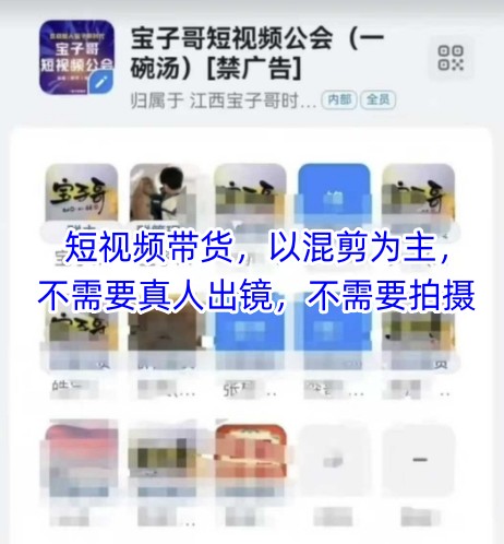宝子哥头部团队短视频带货,以混剪为主,不需要真人出镜,不需要拍摄【更新】-极光网创