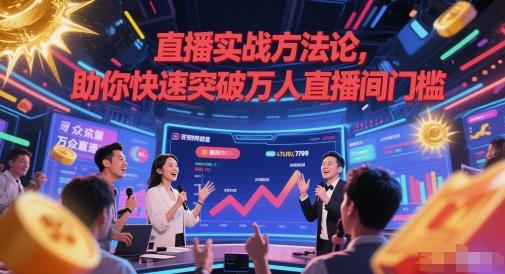 直播实战方法论，助你快速突破万人直播间门槛-极光网创
