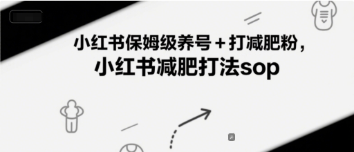 小红书保姆级养号+打减肥粉，小红书减肥打法sop-极光网创