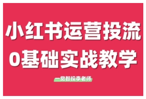 小红书运营投流，小红书广告投放从0到1的实战课，学完即可开始投放(更新)-极光网创