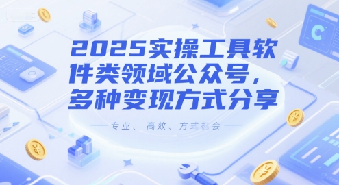 2025实操工具软件类领域公众号,多种变现方式分享-极光网创