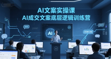 AI文案实操课，AI成交文案底层逻辑训练营-极光网创