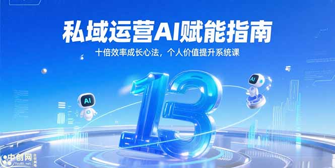 私域运营AI赋能指南,十倍效率成长心法,个人价值提升系统课-极光网创