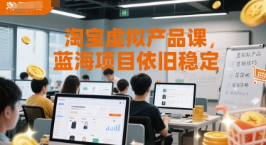 淘宝虚拟产品课，蓝海项目依旧稳定-极光网创
