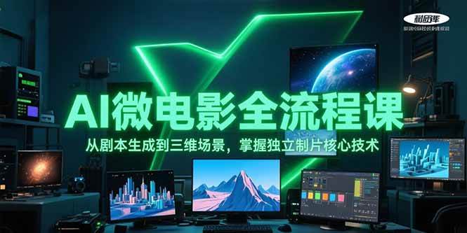 AI微电影全流程课,从剧本生成到三维场景,掌握独立制片核心技术-极光网创
