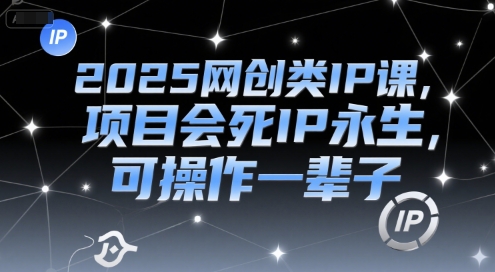 2025网创类IP课,项目会死IP永生,可操作一辈子-极光网创