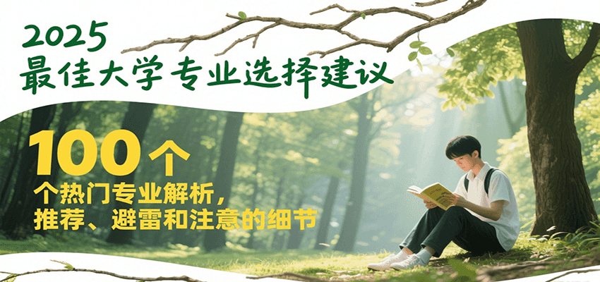 2025最佳大学专业选择建议，100个热门专业解析，推荐、避雷和注意的细节-极光网创