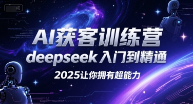AI获客训练营，deepseek入门到精通，2025让你拥有超能力-极光网创