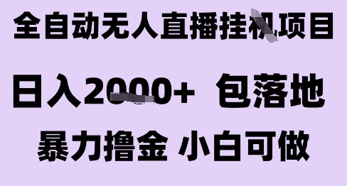 最新全自动抖音无人直播挂G项目，日入2k+ 包落地暴力撸金，小白可做【揭秘】-极光网创