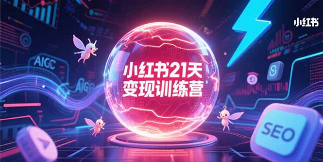 小红书21天变现训练营，AIGC工具高效应用，SEO优化核心技巧-极光网创