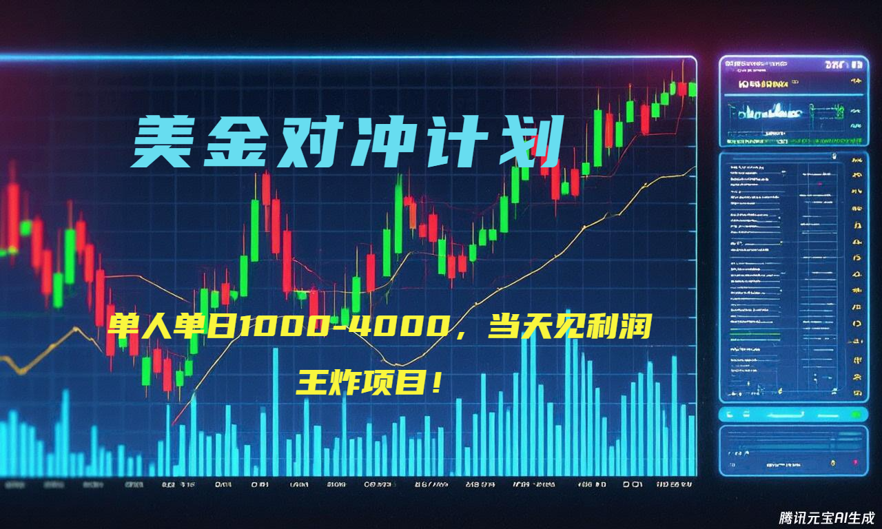 2025年最暴力项目“美金先登计划”最新最强对冲战法，每日实际收益1K-4K-极光网创