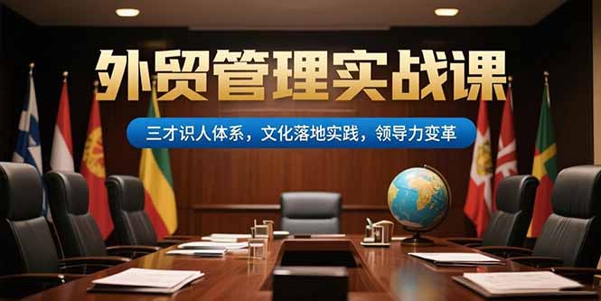 外贸管理实战课，三才识人体系，文化落地实践，领导力变革-极光网创