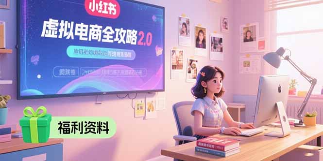 虚拟电商全攻略2.0，开店选品实操流程，账号定位、货源发布、笔记发布技巧-极光网创