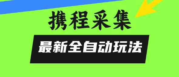 携程信息采集全自动玩法，0风控，无脑开干【揭秘】-极光网创