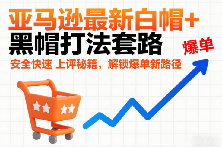 亚马逊最新白帽+黑帽打法套路，安全快速上评秘籍，解锁爆单新路径-极光网创