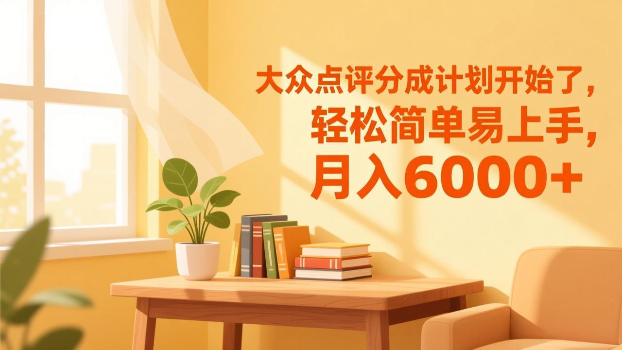 大众点评分成计划开始了,轻松简单易上手,月入6000+-极光网创