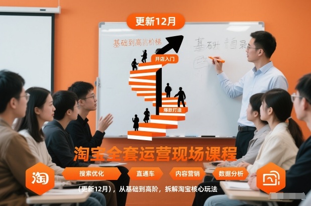 淘宝全套运营现场课程(更新26年1月)，从基础到高阶，拆解淘宝核心玩法-极光网创