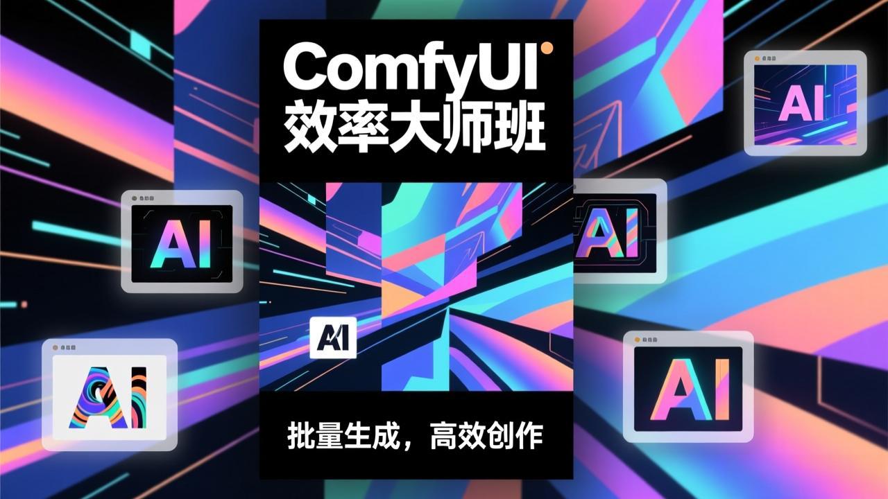 ComfyUI效率大师班：工作流搭建，批量生成，将个人AI出图效率提升5-10倍，月接单收入1-3万-极光网创