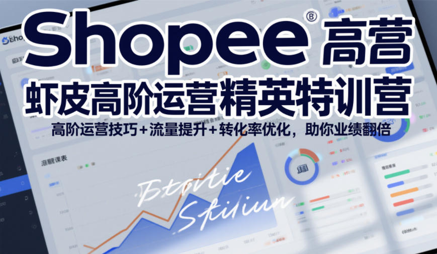 Shopee虾皮高阶运营精英特训营,高阶运营技巧+流量提升+转化率优化,助你业绩翻倍-极光网创
