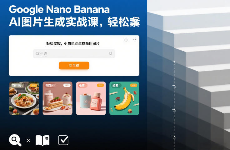 Google Nano Banana AI图片生成实战课，轻松掌握，小白也能生成商用图片-极光网创