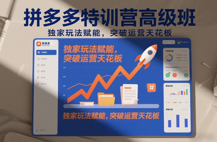 拼多多特训营高阶班，独家玩法赋能，突破运营天花板(更新26年1月)-极光网创