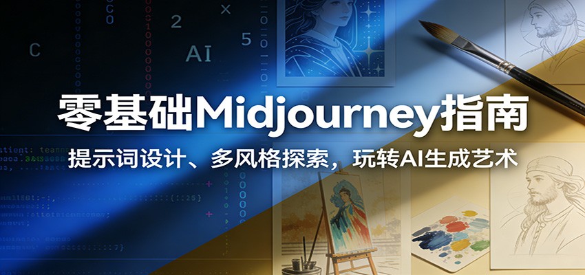 零基础Midjourney指南：提示词设计、多风格探索，玩转AI生成艺术-极光网创