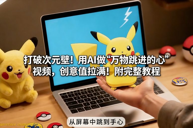 打破次元壁!用AI做【万物跳进手心】视频,创意值拉满!附完整教程-极光网创