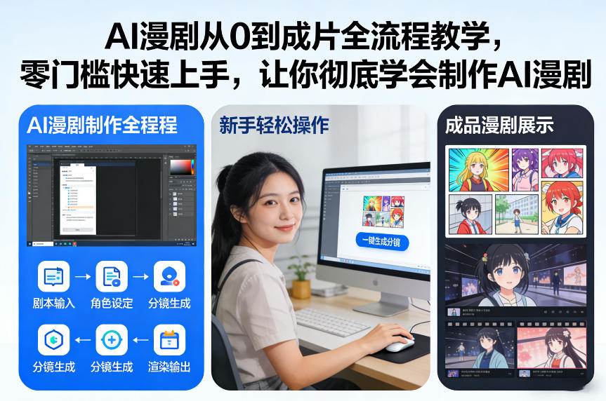 AI漫剧从0到成片全流程教学，零门槛快速上手，让你彻底学会制作AI漫剧【保姆级教程】-极光网创