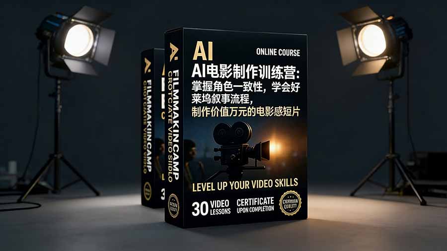 AI电影制作训练营：掌握角色一致性，学会好莱坞叙事流程，制作价值万元的电影感短片-极光网创