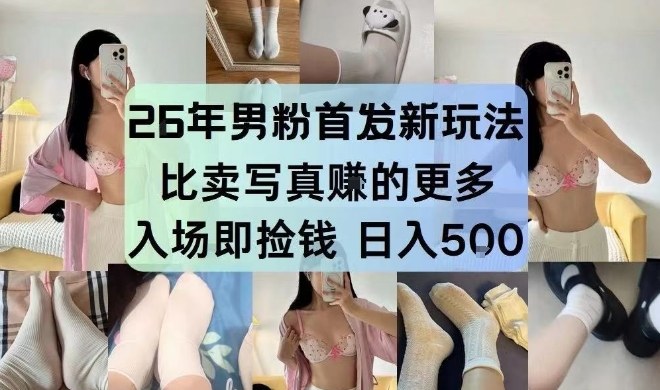 26年男粉首发最新3.0玩法,独此一家,比卖写真賺的更多,入场即捡钱,日入5张【揭秘】-极光网创