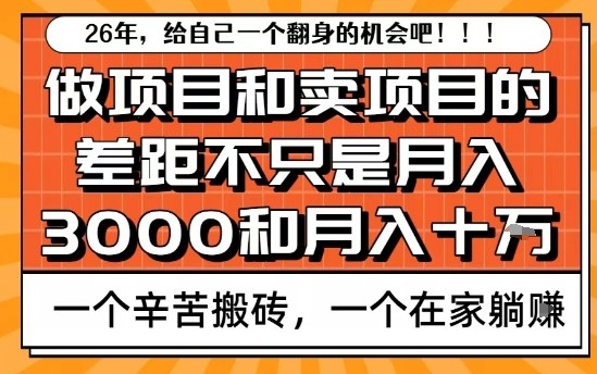 为什么卖项目能轻松月入10个W，而做项目却真正賺不到什么钱？原因竟然是这个！【揭秘】-极光网创