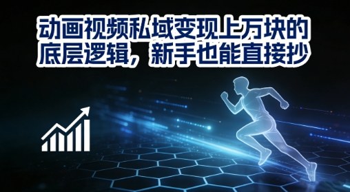 动画视频私域变现上W的底层逻辑，新手也能直接抄-极光网创