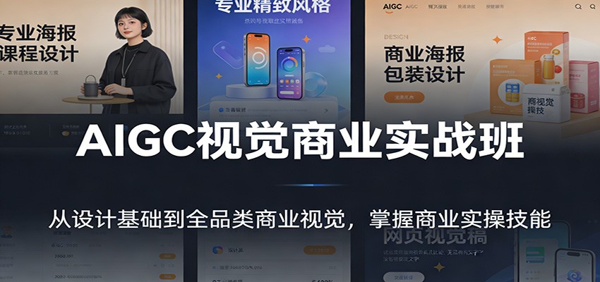 AIGC视觉商业实战班：从设计基础到全品类商业视觉，掌握商业实操技能-极光网创