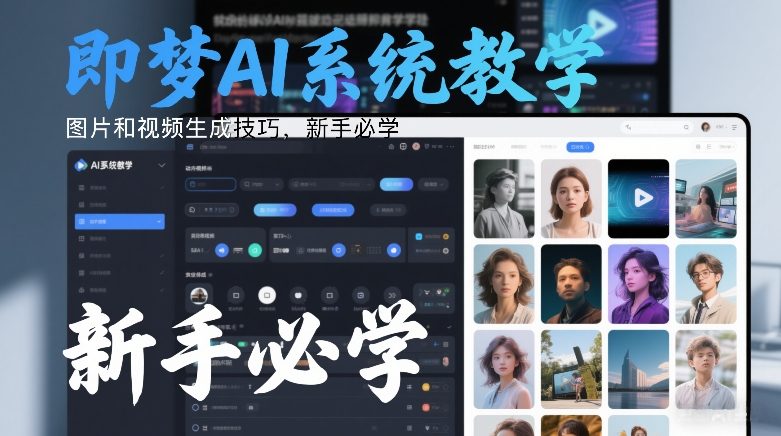 即梦AI系统教学，图片和视频生成技巧，新手必学-极光网创