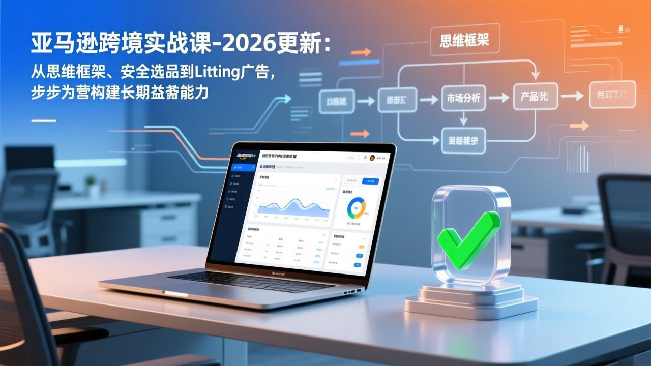亚马逊跨境实战课-2026更新：从思维框架、安全选品到Listing广告，步步为营构建长期盈利能力-极光网创