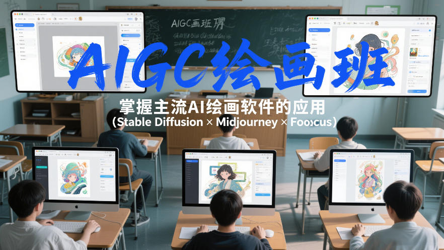 AIGC绘画班，掌握主流Ai绘画软件的应用(Stable Diffusion x Midjourney x Fooocus)-极光网创