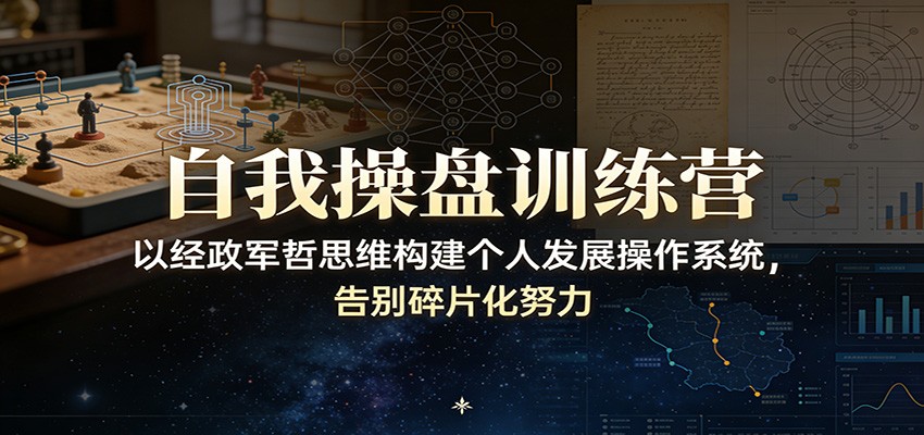 自我操盘训练营：以经政军哲思维构建个人发展操作系统，告别碎片化努力-极光网创