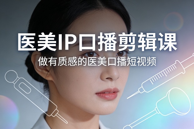 医美IP口播剪辑课，做有质感的医美口播短视频-极光网创