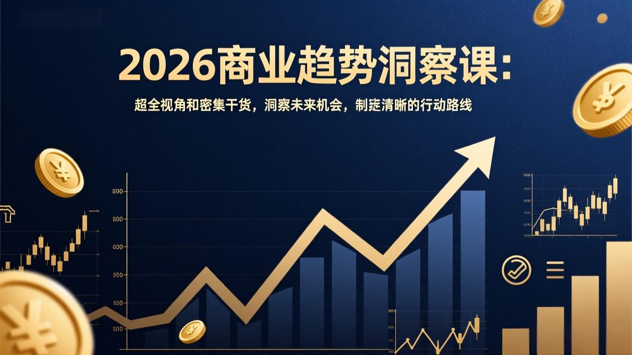 2026商业趋势洞察课：超全视角和密集干货，洞察未来机会，制定清晰的行动路线-极光网创