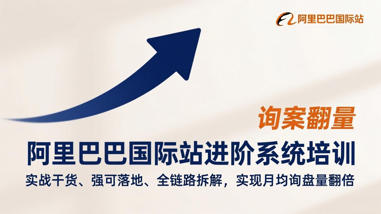 阿里巴巴国际站进阶系统培训，实战干货、强可落地、全链路拆解，实现月均询盘量翻倍-极光网创