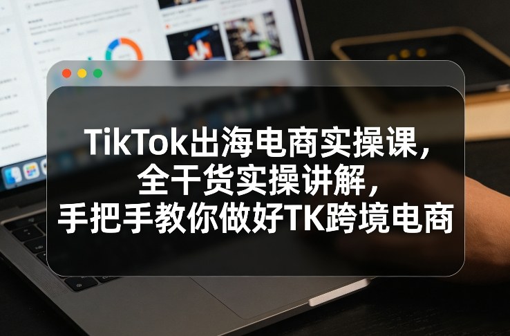 TikTok出海电商实操课，全干货实操讲解，手把手教你做好TK跨境电商-极光网创