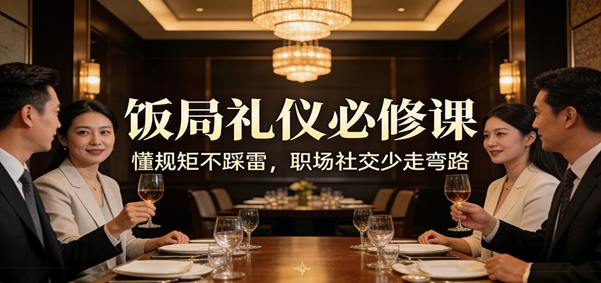 公众号收费文章：《饭局礼仪必修课：懂规矩不踩雷，职场社交少走弯路》-极光网创