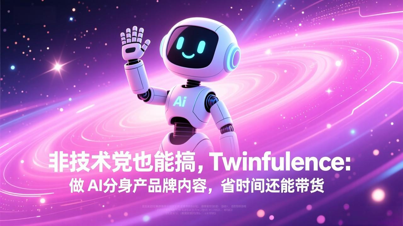 非技术党也能搞!Twinfluence:做 AI 分身产品牌内容,省时间还能带货-极光网创