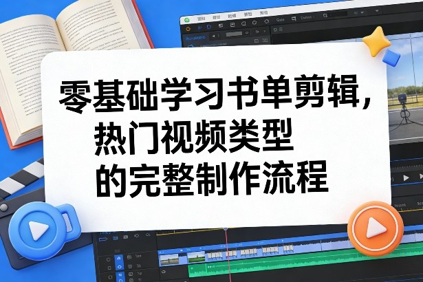 零基础学习书单剪辑，热门视频类型的完整制作流程(更新2026)-极光网创