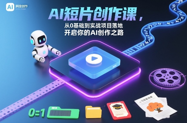 AI短片创作课，从0基础到实战项目落地，开启你的AI创作之路(更新)-极光网创