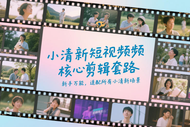 小清新短视频核心剪辑套路，新手万能，适配所有小清新场景-极光网创